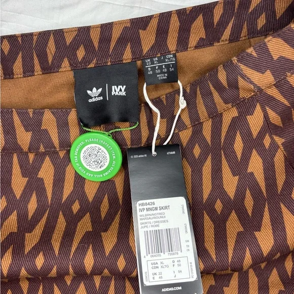 ADIDAS X IVY PARK Geometric Brown Skirt - Picture 3 of 3